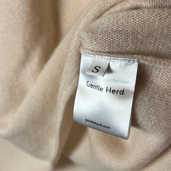 NWT Gentle Herd 100% Cashmere‎ Peach Boat Neck Oversized Sweater Sz S - Picture 9 of 10